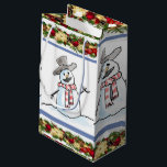 Sacola Para Presentes Pequena Gift Bag Christmas Snowman<br><div class="desc">Gift Bag Algo para todos oferece sacos personalizados de presentes, especialmente para você desenhado para expressar as belas palavras para o seu amado. Este saco de presentes de na moda único trará um sorriso aos seus entes queridos. Enquanto vocês já estão aqui, talvez queiram ver outros itens relacionados ao banheiro,...</div>