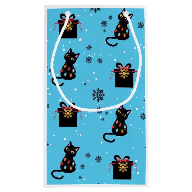 Sacola Para Presentes Pequena Gift Bag - Gatito Cat (Verso)