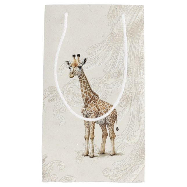 Sacola Para Presentes Pequena Gift Bag - Girafa2 (Frente)