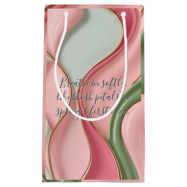 Sacola Para Presentes Pequena Gift bag in stylish abstract graphic (Frente)