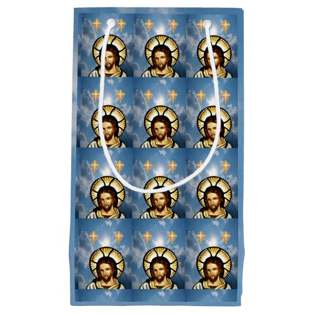 Sacola Para Presentes Pequena Gift Bag Natal Jesus (Frente)