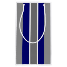 Gift Bag - Ultramarine Blue e Cinzas Strips