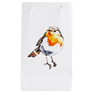 SACOLA PARA PRESENTES PEQUENA GIFT BAG VERMELHO ROBIN DESIGN