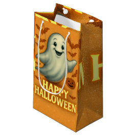 Sacola Para Presentes Pequena Glittery Ghost Halloween