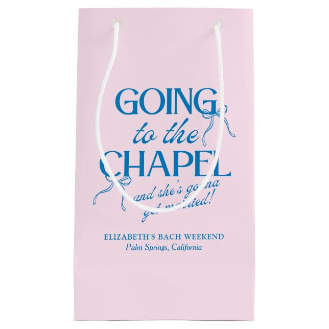 Sacola Para Presentes Pequena Going to the Chapel Bachelorette Weekend (Frente)