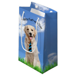 Sacola Para Presentes Pequena Golden Retriever Para o Dia dos Pais