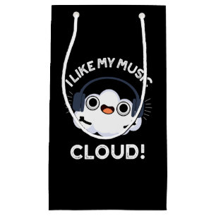 Sacola Para Presentes Pequena Gosto Da Minha Nuvem De Música Um Clima Engraçado