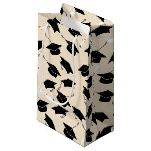 Sacola Para Presentes Pequena Graduação de Bonés e Diplomas Formando