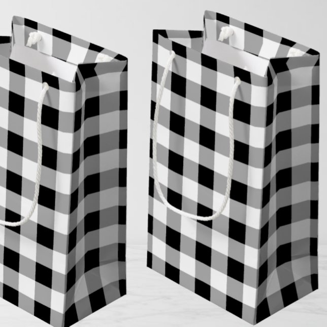 Sacola Para Presentes Pequena Graduation BBQ Gingham (Criador carregado)