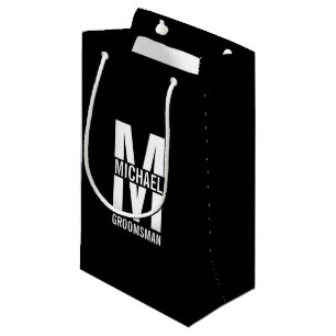 Sacola Para Presentes Pequena Grande Monograma e Nome Personalizados para Padrin