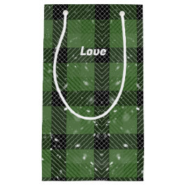 Sacola Para Presentes Pequena Green family christmas wallpaper