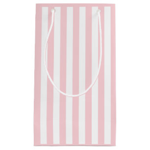 Sacola Para Presentes Pequena Grelha Rosa e Branco do Milênio