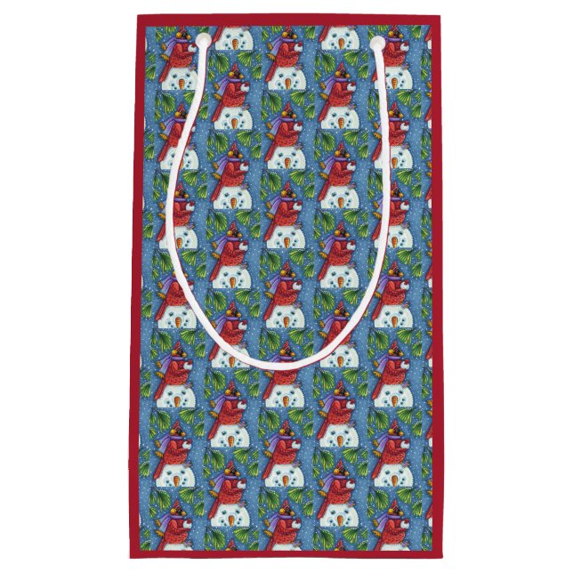 SACOLA PARA PRESENTES PEQUENA GUARDA CARDINHEIRA, GRITO DE NATAL (Frente)