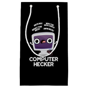 Sacola Para Presentes Pequena Hacker Engraçado Hecker Dark BG