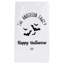 Sacola Para Presentes Pequena Halloween Black Bats Personalizado Nome Ano