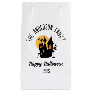 Sacola Para Presentes Pequena Halloween Scary Hunted House Nome Personalizado
