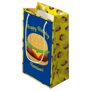 Sacola Para Presentes Pequena Hamburger Festa de aniversário Burger
