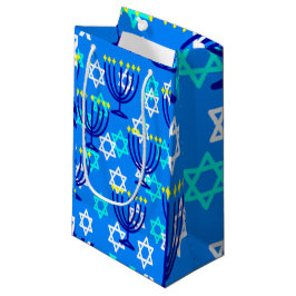 Sacola Para Presentes Pequena Hanukkah Menorahs