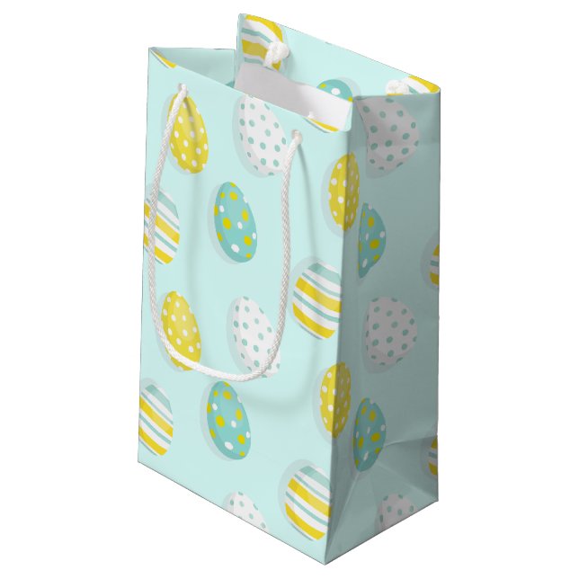 Sacola Para Presentes Pequena Happy Easter Egg Pattern  (Verso inclinado)