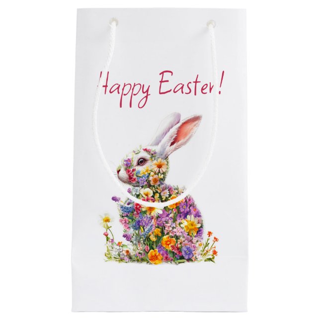 Sacola Para Presentes Pequena Happy Easter gift bag (Frente)