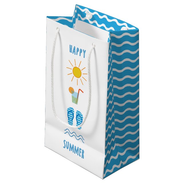 Sacola Para Presentes Pequena Happy Summer Gift Bag (Frente inclinada)