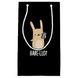 Sacola Para Presentes Pequena Hare Llo Ali Coelho Engraçado Pun Dark BG