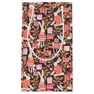 Sacola Para Presentes Pequena Hares de Feriado