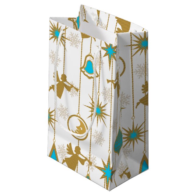 Sacola Para Presentes Pequena Hark! The Herald Angels Sing (Frente inclinada)