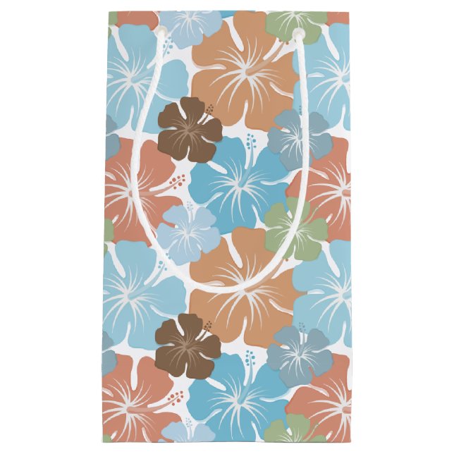 Sacola Para Presentes Pequena Hawaiian Hibiscus Floral (Frente)