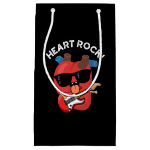 Sacola Para Presentes Pequena Heart Rock Funny Music Pun Dark BG