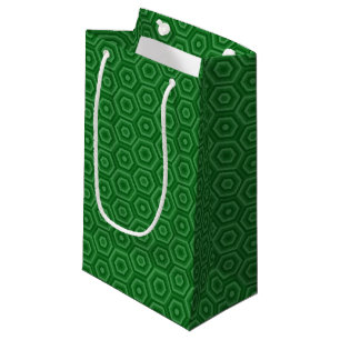 Sacola Para Presentes Pequena Hexágonos Verdes Contemporâneos de Tritons