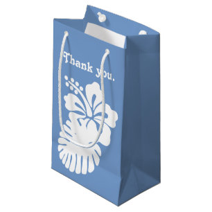 Sacola Para Presentes Pequena Hibisco tropical em pergueiro