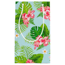 Hibiscus Palm Gift Bag Rosa