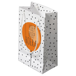Sacola Para Presentes Pequena Hiep Hoera Orange Balloon Holandês Aniversário