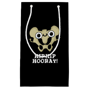 Sacola Para Presentes Pequena Hip Hip Hooray Engraçado Anatomia Pun Dark BG