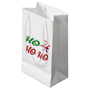 Sacola Para Presentes Pequena Ho Ho Ho Papai Noel Graduado