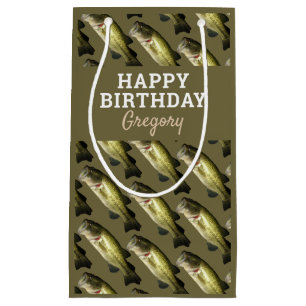 Sacola Para Presentes Pequena Hobby Birthday Mens Personalizados para Pescar Bas