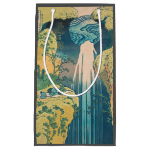Sacola Para Presentes Pequena Hokusai Amida cai na cachoeira do Japão