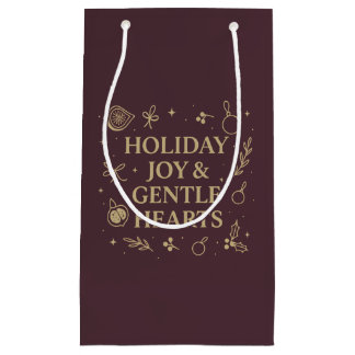 Sacola Para Presentes Pequena Holiday Joy Gift Bag
