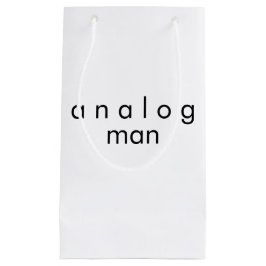 Sacola Para Presentes Pequena Homem Analógico Branco