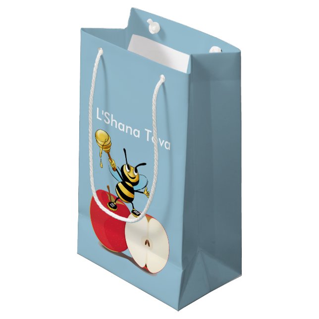 Sacola Para Presentes Pequena Honeybee Apple Rosh HaShana (Frente inclinada)