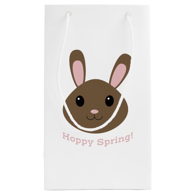 Sacola Para Presentes Pequena Hoppy Primavera Bunny (Verso)