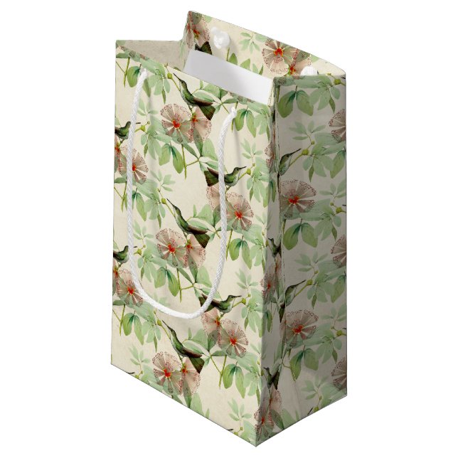 Sacola Para Presentes Pequena Humming Birds Series Design Três Pequenos Saco par (Frente inclinada)