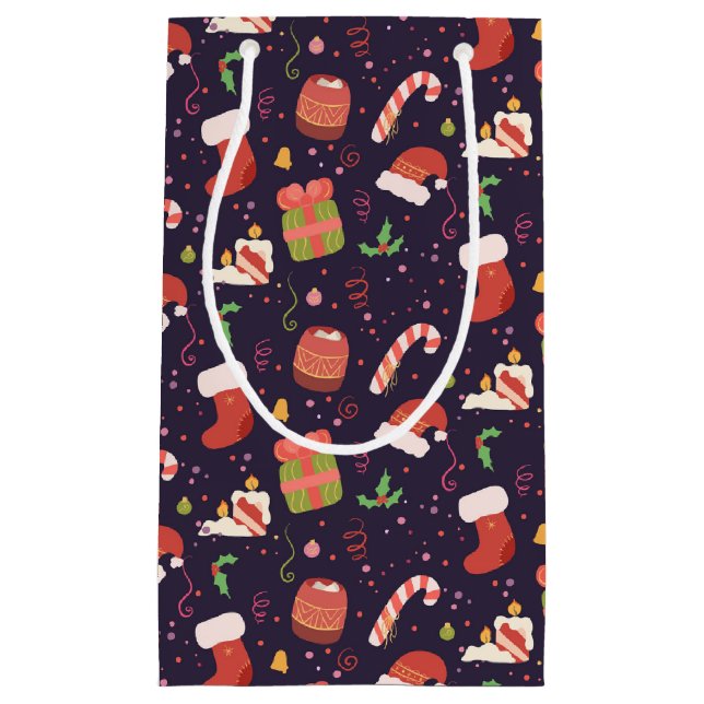 Sacola Para Presentes Pequena Humor natalino (Frente)