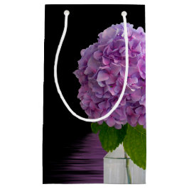 Sacola Para Presentes Pequena Hydrangea Roxa A Preto