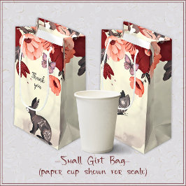 Sacola Para Presentes Pequena Hygge Folart Rabbit Butterfly Floral Birthday