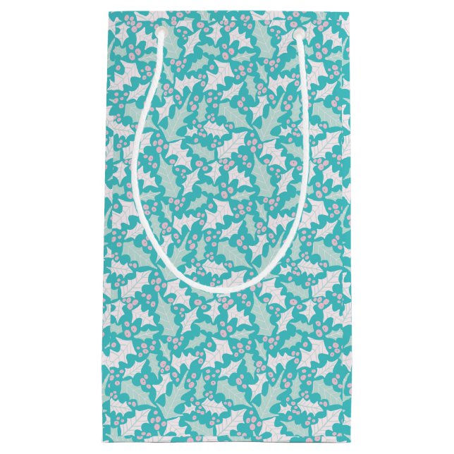 Sacola Para Presentes Pequena Icy Holly Small Gift Bag (Frente)