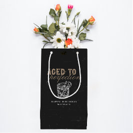 Sacola Para Presentes Pequena Idade para Perfecção Black Vintage Whiskey Anivers