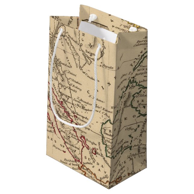 Sacola Para Presentes Pequena Ilhas do leste de India (Verso inclinado)
