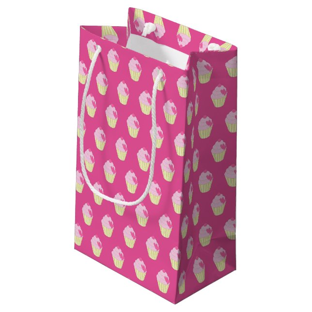 Sacola Para Presentes Pequena illusima Rosa (Verso inclinado)